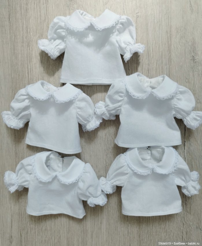 Пять белых кофточек — Одежда и обувь для кукол своими руками: фото (фото 2)