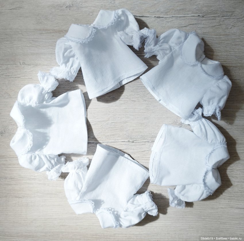 Пять белых кофточек — Одежда и обувь для кукол своими руками: фото