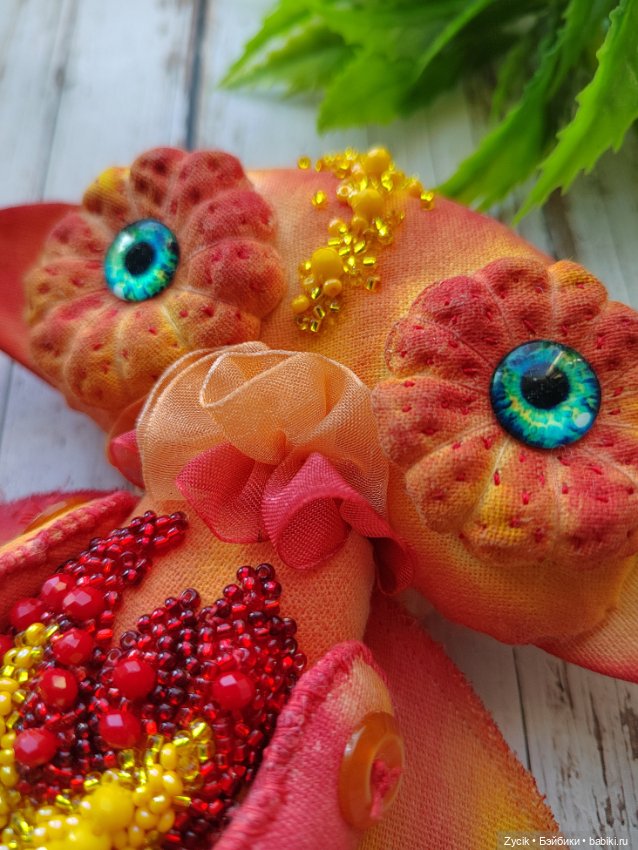 Чердачная огненная моль — Текстильные игрушки и примитивы: кофейные (фото 3)