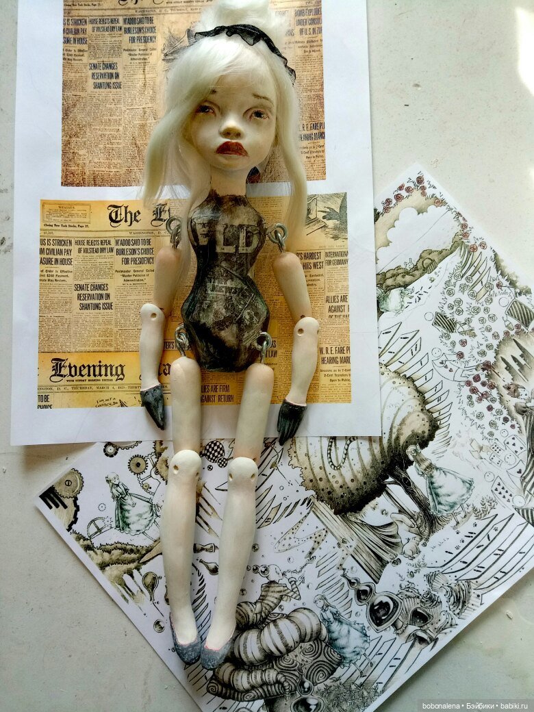 Март. Пока не получилось — Лепка авторских кукол: полимерная глина (фото 3)