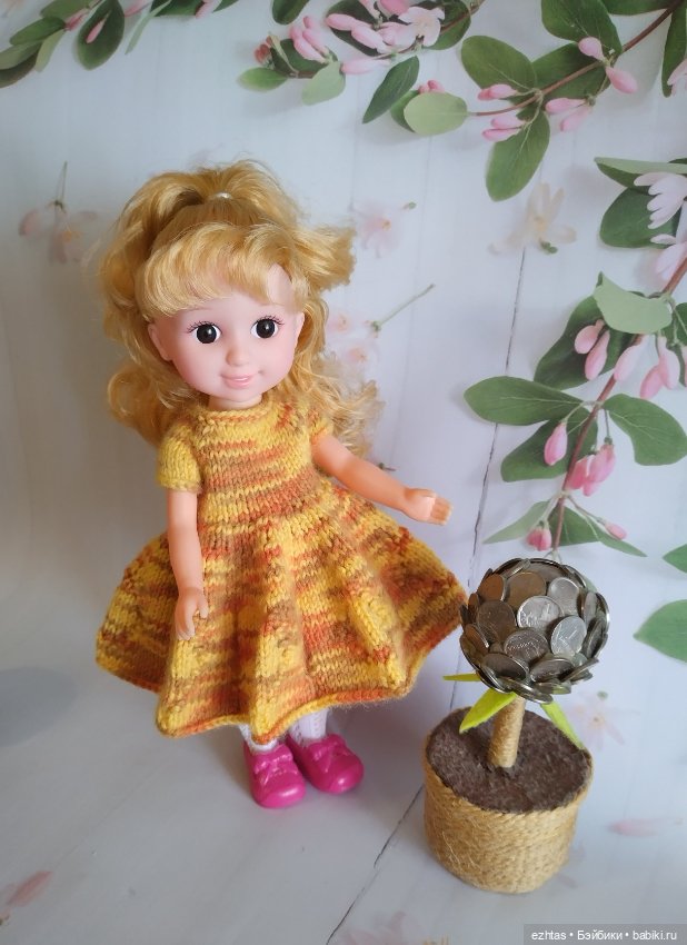 Новое меланжевое платье — Одежда и обувь для кукол своими руками: фото (фото 7)