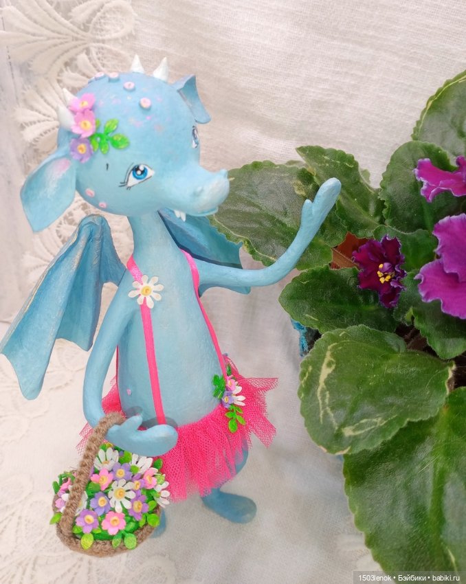 Весенняя дракоша — Лепка авторских игрушек и папье (фото 4)