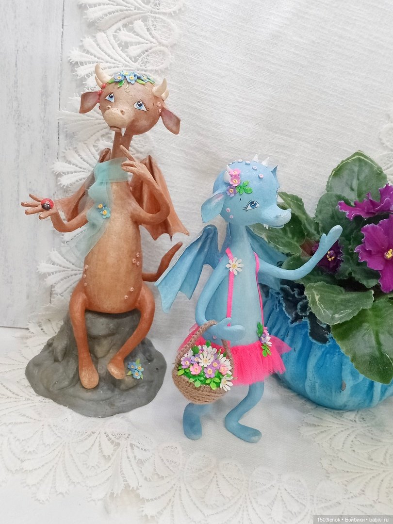 Весенняя дракоша — Лепка авторских игрушек и папье