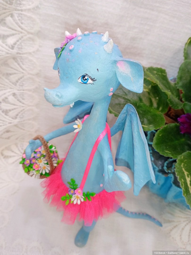 Весенняя дракоша — Лепка авторских игрушек и папье