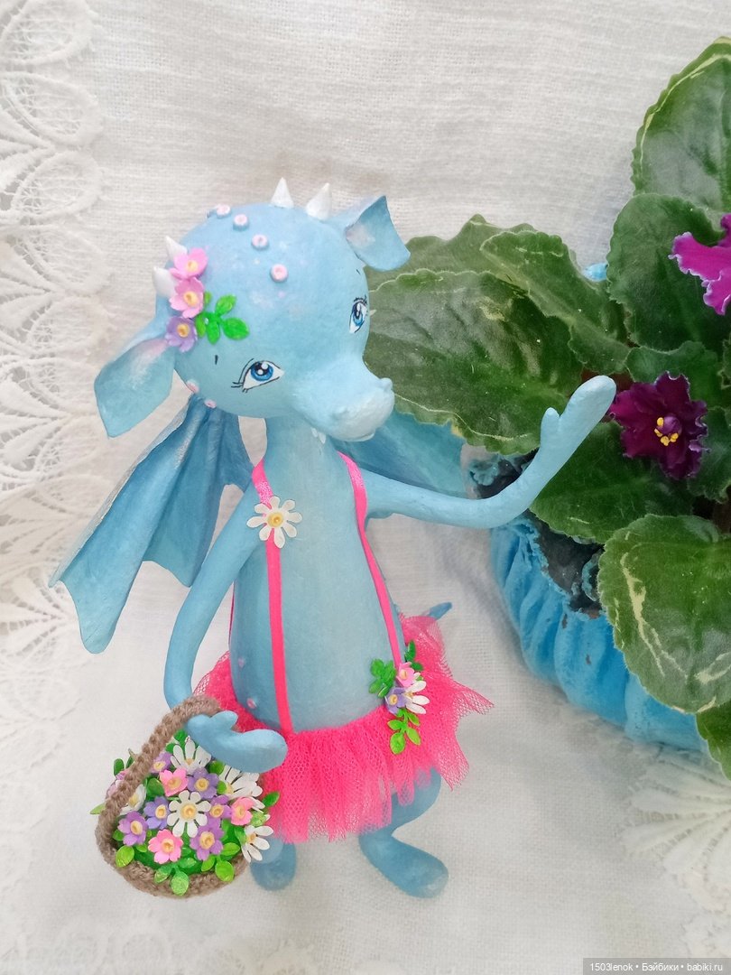 Весенняя дракоша — Лепка авторских игрушек и папье