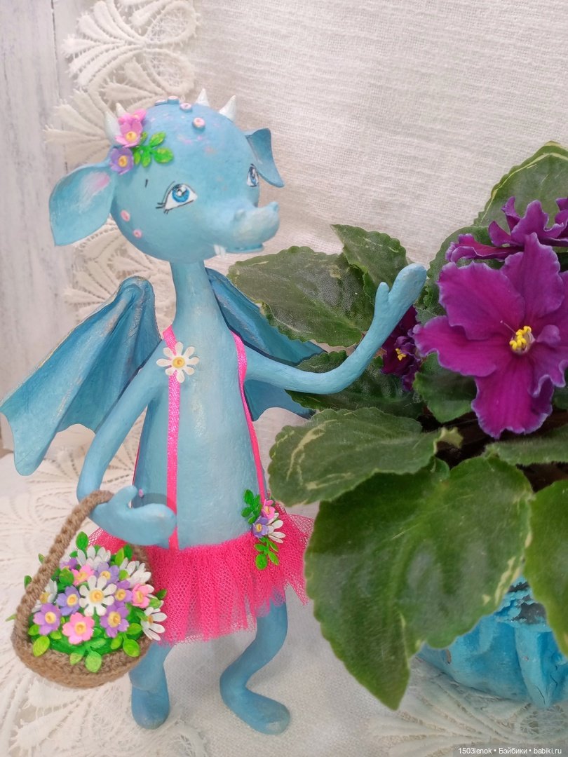 Весенняя дракоша — Лепка авторских игрушек и папье (фото 7)