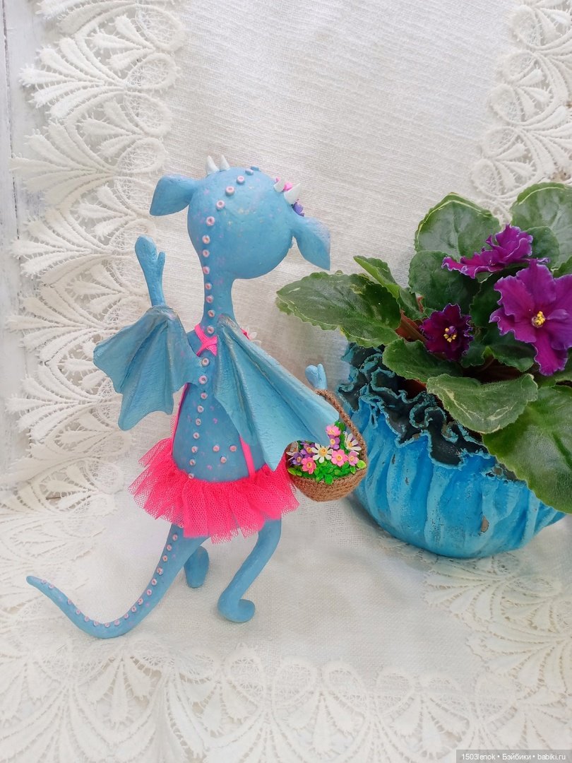 Весенняя дракоша — Лепка авторских игрушек и папье (фото 8)