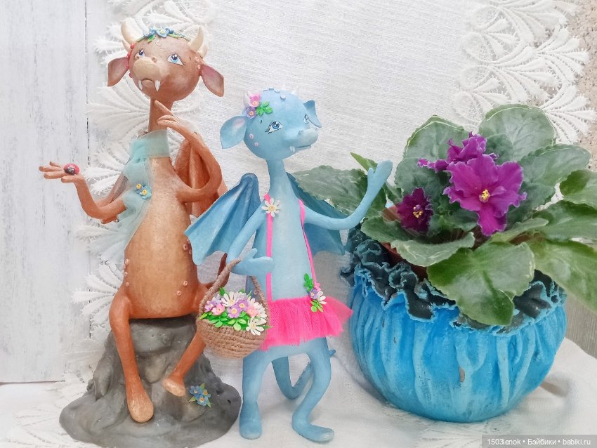 Весенняя дракоша — Лепка авторских игрушек и папье