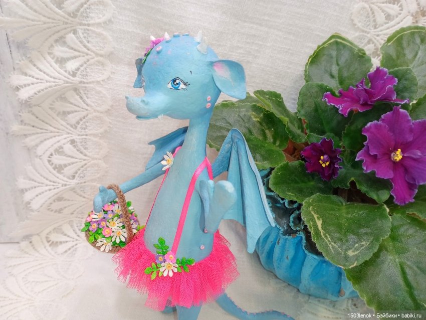 Весенняя дракоша — Лепка авторских игрушек и папье