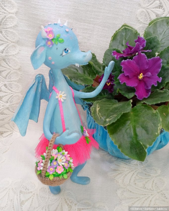 Весенняя дракоша — Лепка авторских игрушек и папье (фото 5)