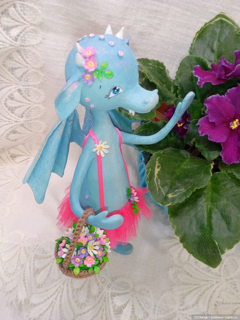 Весенняя дракоша — Лепка авторских игрушек и папье (фото 6)