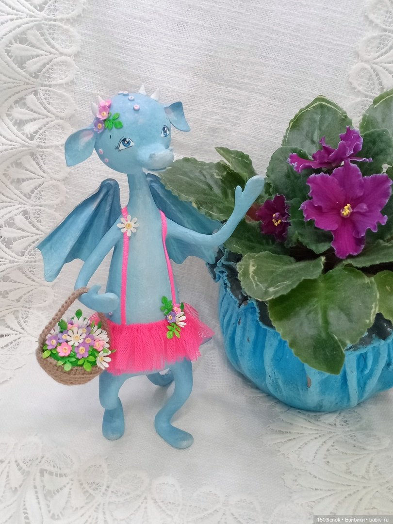 Весенняя дракоша — Лепка авторских игрушек и папье