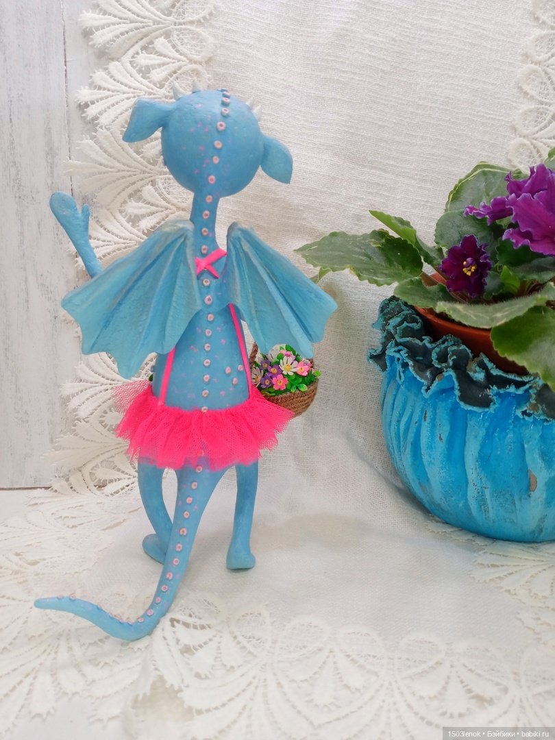 Весенняя дракоша — Лепка авторских игрушек и папье (фото 9)