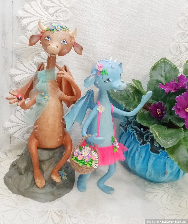 Весенняя дракоша — Лепка авторских игрушек и папье