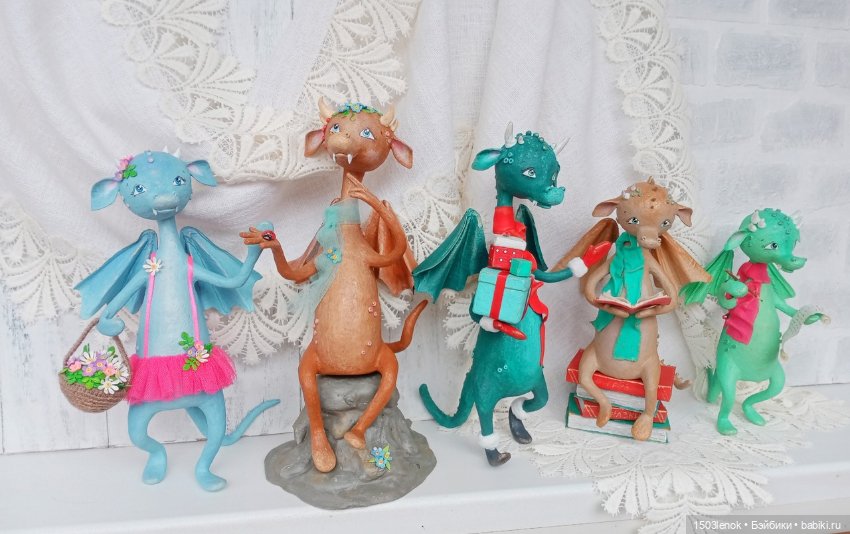 Весенняя дракоша — Лепка авторских игрушек и папье