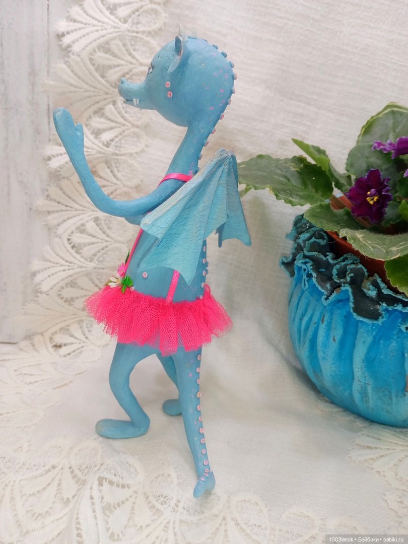 Весенняя дракоша — Лепка авторских игрушек и папье (фото 10)