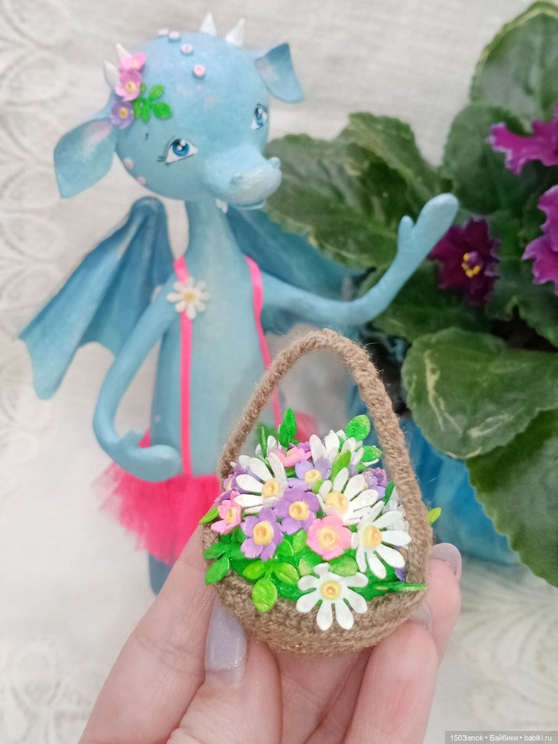 Весенняя дракоша — Лепка авторских игрушек и папье