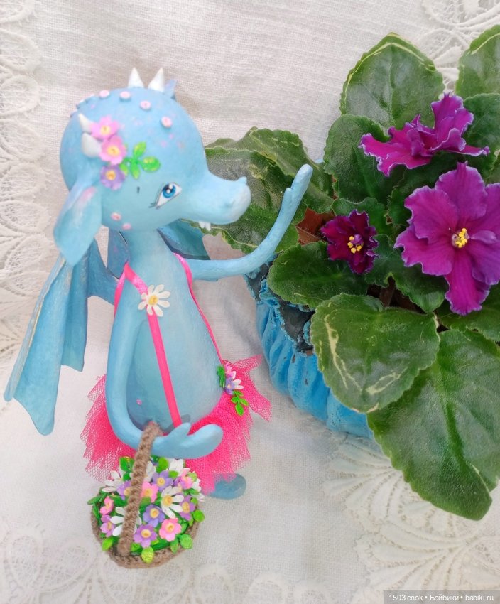 Весенняя дракоша — Лепка авторских игрушек и папье (фото 3)