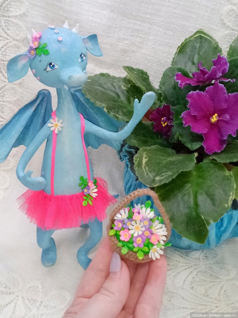 Весенняя дракоша — Лепка авторских игрушек и папье