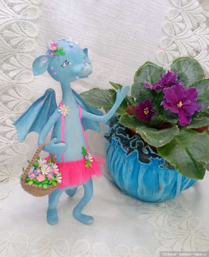 Весенняя дракоша — Лепка авторских игрушек и папье (фото 2)