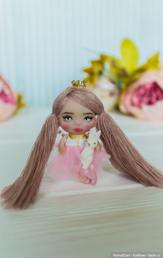 Нежная кнопочка Хелен — Авторские миниатюрные куклы: лепка