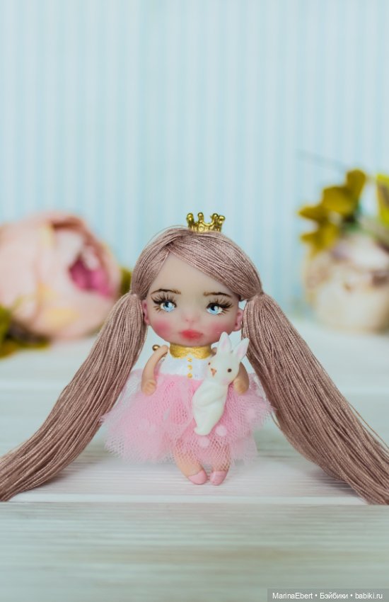 Нежная кнопочка Хелен — Авторские миниатюрные куклы: лепка (фото 3)
