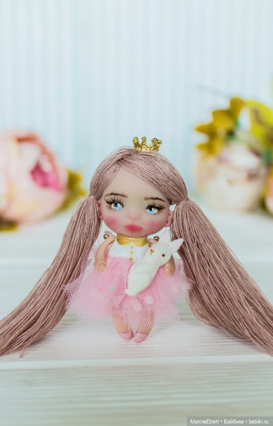 Нежная кнопочка Хелен — Авторские миниатюрные куклы: лепка (фото 8)