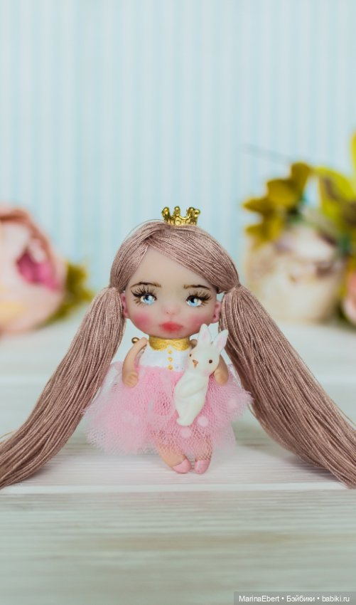 Нежная кнопочка Хелен — Авторские миниатюрные куклы: лепка (фото 10)