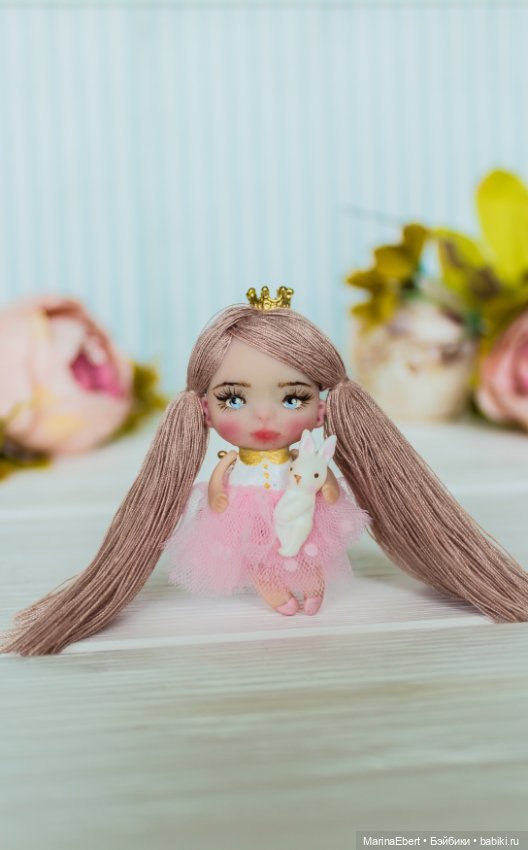 Нежная кнопочка Хелен — Авторские миниатюрные куклы: лепка (фото 5)