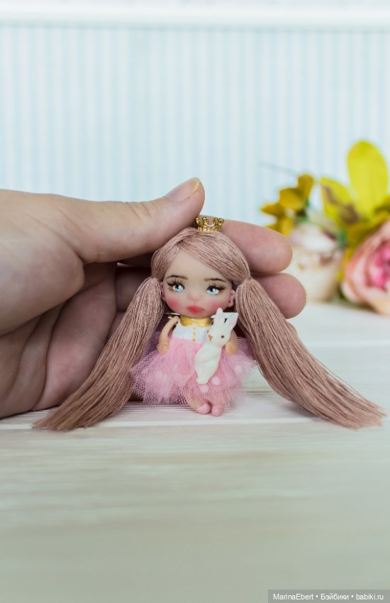 Нежная кнопочка Хелен — Авторские миниатюрные куклы: лепка (фото 6)