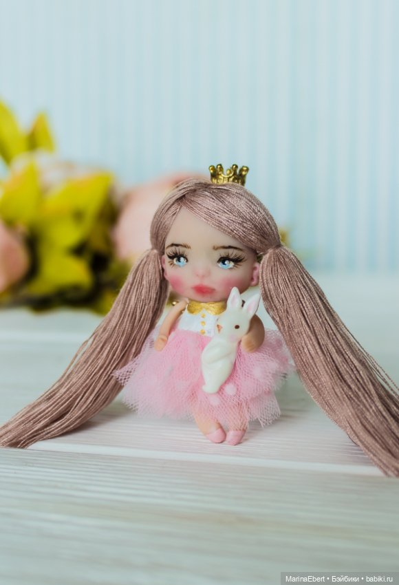 Нежная кнопочка Хелен — Авторские миниатюрные куклы: лепка (фото 9)