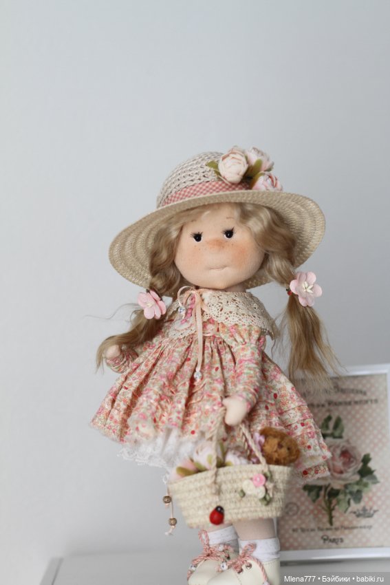 Душечка , интерьерная текстильная кукла (фото 3)