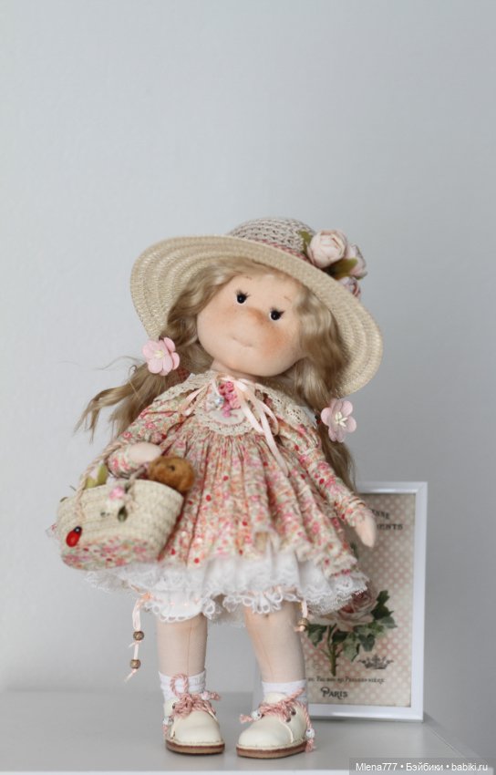 Душечка , интерьерная текстильная кукла (фото 2)