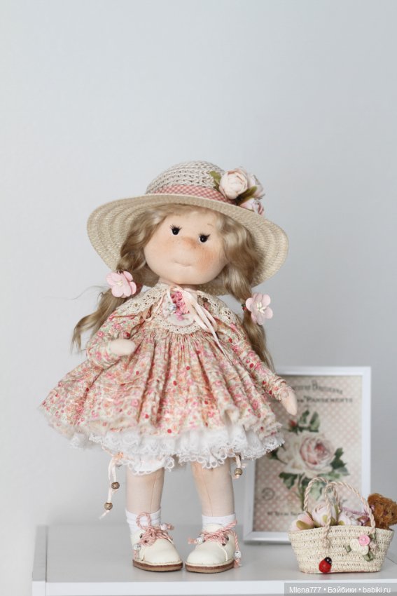 Душечка , интерьерная текстильная кукла (фото 8)