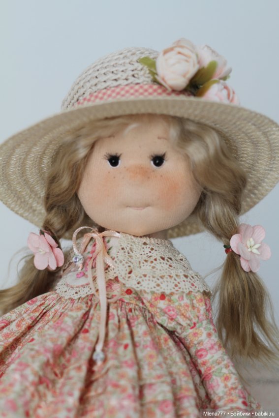 Душечка , интерьерная текстильная кукла (фото 4)
