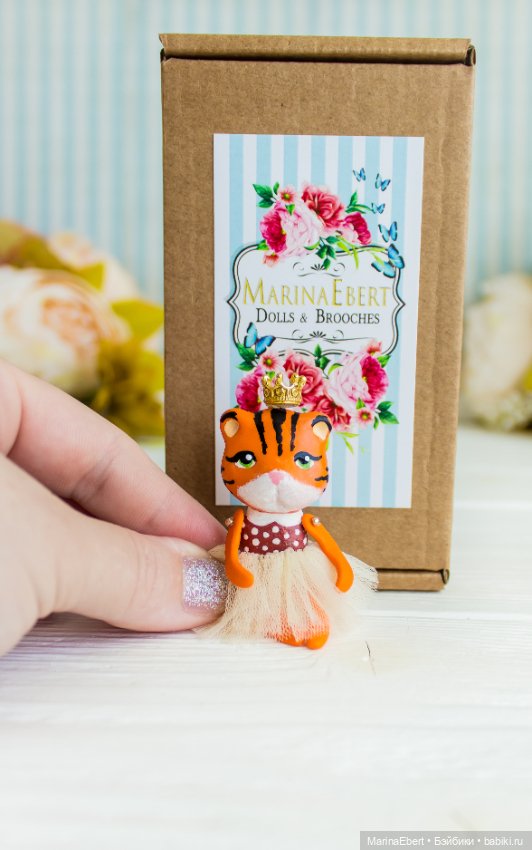 Тигренок Беатрис — Авторские миниатюрные куклы: лепка (фото 6)