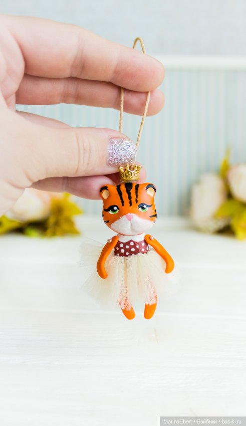 Тигренок Беатрис — Авторские миниатюрные куклы: лепка (фото 4)