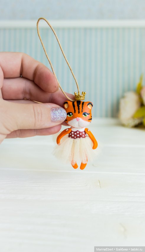 Тигренок Беатрис — Авторские миниатюрные куклы: лепка (фото 2)