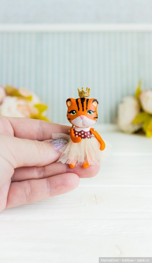 Тигренок Беатрис — Авторские миниатюрные куклы: лепка (фото 7)