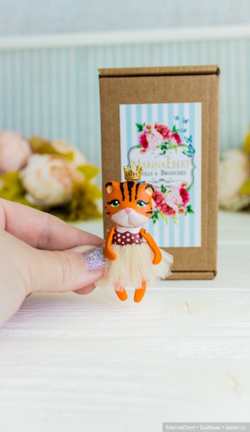 Тигренок Беатрис — Авторские миниатюрные куклы: лепка (фото 5)