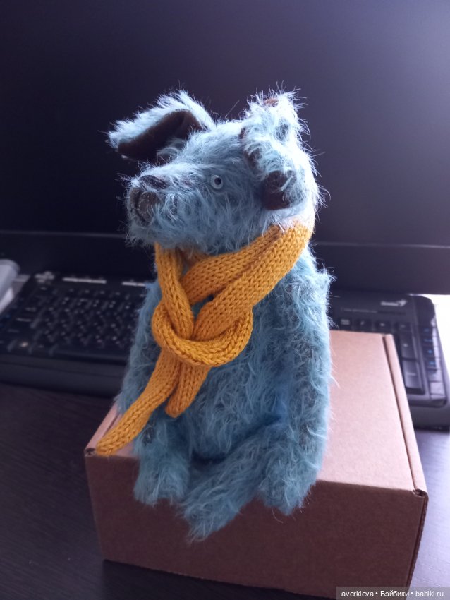 Голубой щенок — Авторские мишки Тедди и друзья: фото (фото 5)