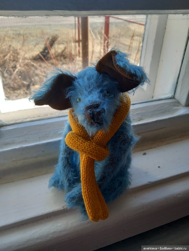 Голубой щенок — Авторские мишки Тедди и друзья: фото (фото 10)