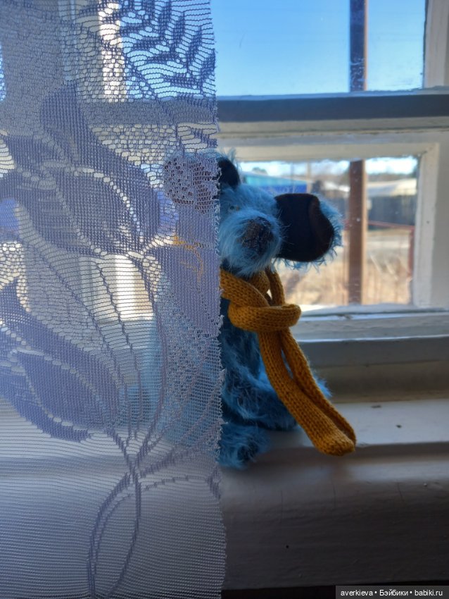 Голубой щенок — Авторские мишки Тедди и друзья: фото (фото 7)