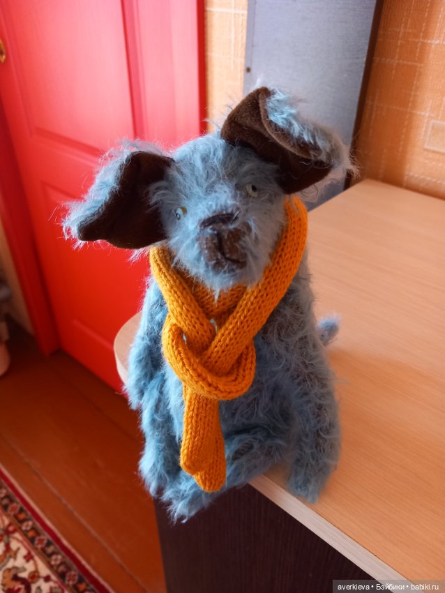 Голубой щенок — Авторские мишки Тедди и друзья: фото