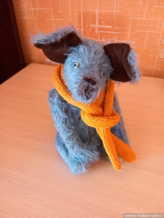 Голубой щенок — Авторские мишки Тедди и друзья: фото