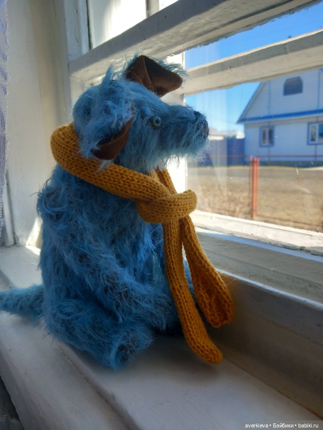 Голубой щенок — Авторские мишки Тедди и друзья: фото (фото 8)