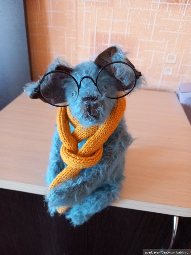 Голубой щенок — Авторские мишки Тедди и друзья: фото