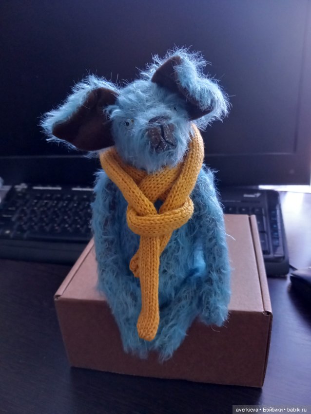 Голубой щенок — Авторские мишки Тедди и друзья: фото (фото 4)