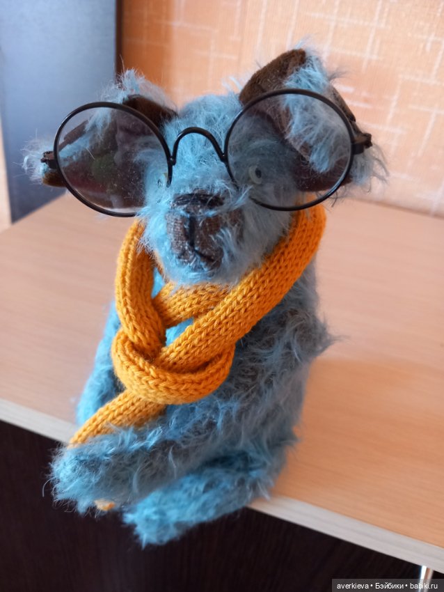 Голубой щенок — Авторские мишки Тедди и друзья: фото