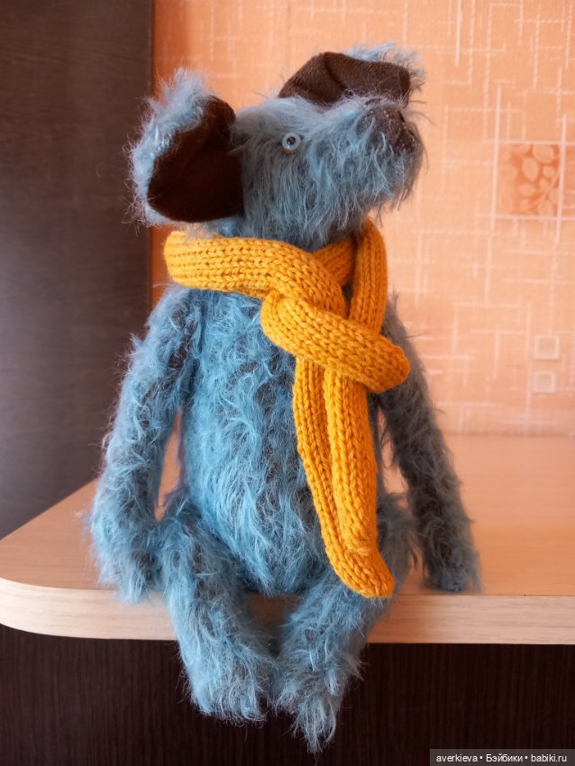 Голубой щенок — Авторские мишки Тедди и друзья: фото